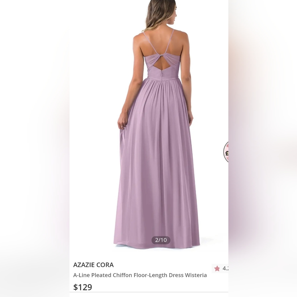 Azazie size 2 Cora style dress in Wisteria